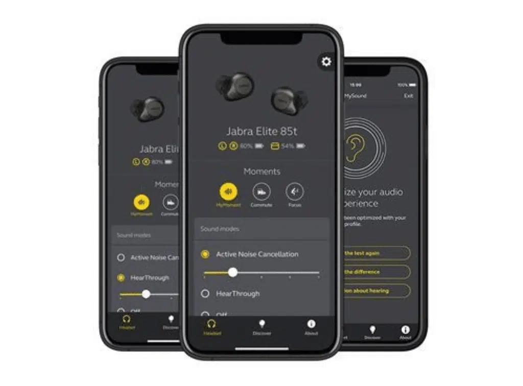 Jabra Elite 85t app telefoon